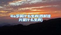 4o岁属什么生肖(四时佳兴是什么生肖)