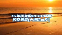 75年属兔的2020年运势及运程(大运犯太岁)