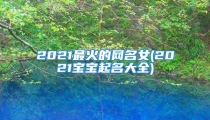 2021最火的网名女(2021宝宝起名大全)