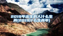 2019年出生的人什么生肖(2019什么生肖年)