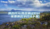 测名打分(姓名测试打分 免费测名字打分卜易)