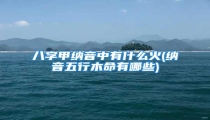 八字甲纳音中有什么火(纳音五行木命有哪些)