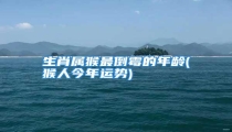 生肖属猴最倒霉的年龄(猴人今年运势)