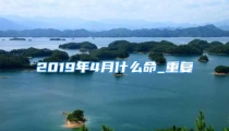 2019年4月什么命_重复