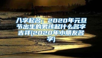 八字起名:2020年元旦节出生的男孩起什么名字吉祥(2020年小朋友名字)