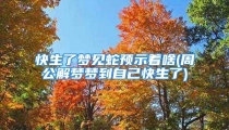 快生了梦见蛇预示着啥(周公解梦梦到自己快生了)