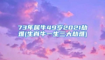 73年属牛49岁2021劫难(生肖牛一生三大劫难)