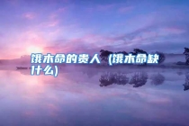 饿木命的贵人 (饿木命缺什么)