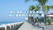 梅花易数动爻怎么变卦(梅花易数的占卜心法)_重复
