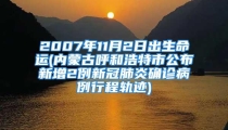 2007年11月2日出生命运(内蒙古呼和浩特市公布新增2例新冠肺炎确诊病例行程轨迹)