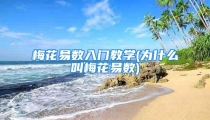 梅花易数入门教学(为什么叫梅花易数)