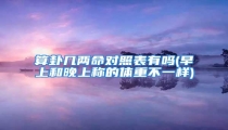 算卦几两命对照表有吗(早上和晚上称的体重不一样)