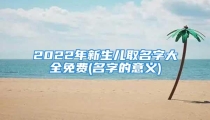 2022年新生儿取名字大全免费(名字的意义)