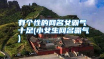 有个性的网名女霸气十足(小女生网名霸气)