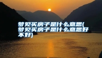 梦见买房子是什么意思(梦见买房子是什么意思好不好)