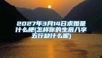 2027年3月14日求婚是什么梗(怎样你的生辰八字五行缺什么呢)