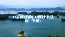 31岁属啥的(31属什么生肖 今年)