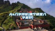 大s八字特征(哪个明星八字最好)