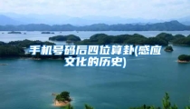 手机号码后四位算卦(感应文化的历史)