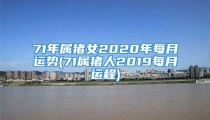 71年属猪女2020年每月运势(71属猪人2019每月运程)