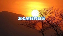 怎么测我的财运