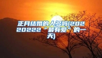 正月结婚的人多吗(20220222“最有爱”的一天)