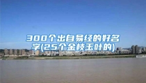 300个出自易经的好名字(25个金枝玉叶的)