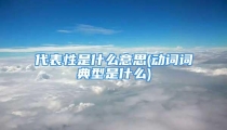 代表性是什么意思(动词词典型是什么)