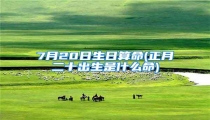 7月20日生日算命(正月二十出生是什么命)