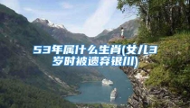 53年属什么生肖(女儿3岁时被遗弃银川)