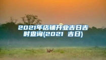 2021年店铺开业吉日吉时查询(2021 吉日)
