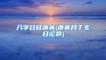 八字日柱庚寅(庚寅月丁亥日论命)