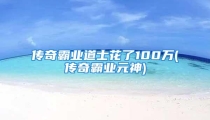 传奇霸业道士花了100万(传奇霸业元神)
