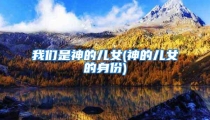 我们是神的儿女(神的儿女的身份)