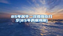 85年属牛二次婚姻在几岁(85年的摩羯座)