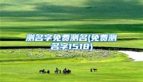 测名字免费测名(免费测名字1518)