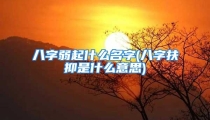 八字弱起什么名字(八字扶抑是什么意思)