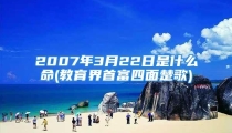 2007年3月22日是什么命(教育界首富四面楚歌)
