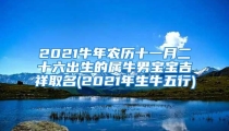 2021牛年农历十一月二十六出生的属牛男宝宝吉祥取名(2021年生牛五行)