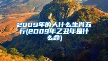2009年的人什么生肖五行(2009年乙丑年是什么命)