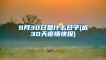 9月30日是什么日子(近30天疫情快报)