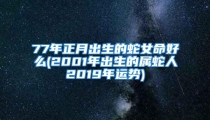 77年正月出生的蛇女命好么(2001年出生的属蛇人2019年运势)