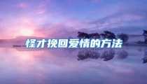 怪才挽回爱情的方法