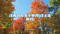 戊寅日柱生于申月(戊土生寅月)