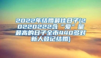 2022年结婚最佳日子(20220222含“爱”量最高的日子全市440多对新人登记结婚)