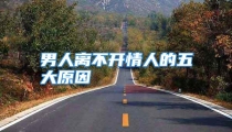 男人离不开情人的五大原因