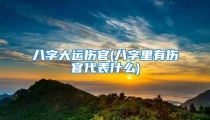 八字大运伤官(八字里有伤官代表什么)
