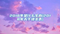 2018年是什么生肖(2018年天干地支表)