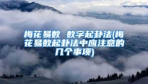 梅花易数 数字起卦法(梅花易数起卦法中应注意的几个事项)