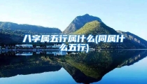八字属五行属什么(同属什么五行)
